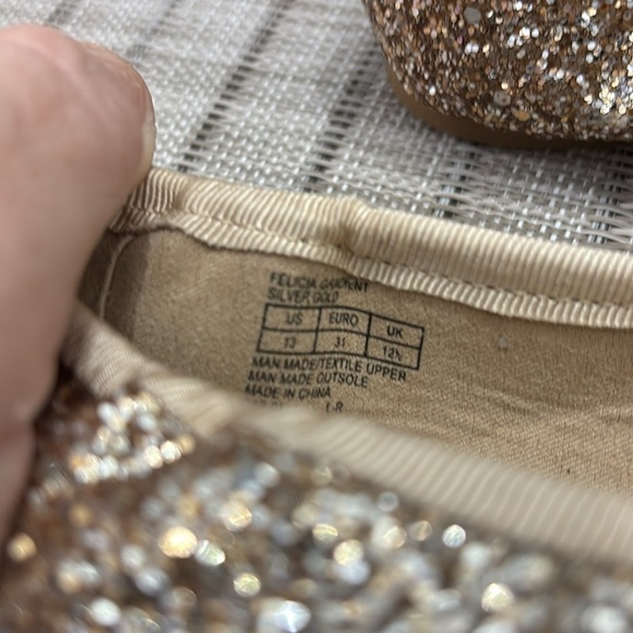 Sam Edelman Felicia Gradient Silver/Gold Girls Ballet Flat size 13 - Picture 5 of 9